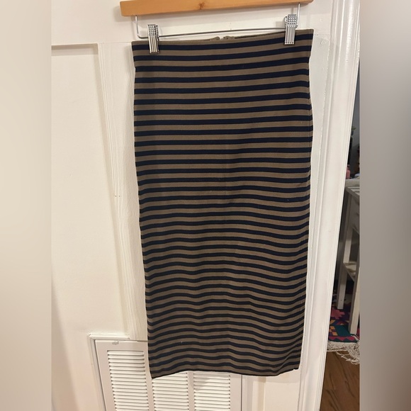 Apiece Apart Stripe knit stretchy cropped skirt set - Picture 4 of 9